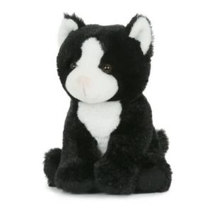 Pluche poes knuffeltje - zittend - 18 cm - kat/katten - speelgoed knuffels