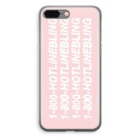 Hotline bling pink: iPhone 8 Plus Transparant Hoesje