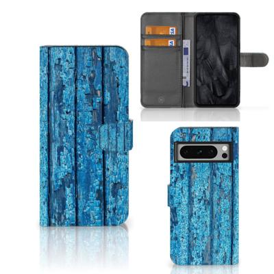 Google Pixel 8 Pro | Book Style Case | Wood Blue Google Pixel 8 Pro | Book Style Case | Wood Blue