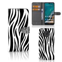 Nokia G50 | Telefoonhoesje | Met pasjeshouder | Zebra