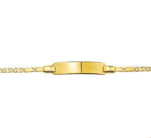 TFT Graveerarmband Valkenoog Plaat 5,0 Mm 9 - 11 Cm Geelgoud