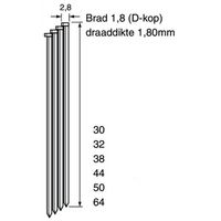 Dutack DA-brads | 1,8x32mm | RVS | 5150019 - 5150019