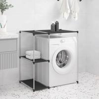 VidaXL Opbergrek voor boven wasmachine 87x55x90,5 cm ijzer zwart VidaXL Opbergrek voor boven wasmachine 87x55x90,5 cm ijzer zwart