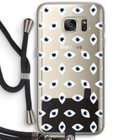 Eyes pattern: Samsung Galaxy S7 Transparant Hoesje met koord