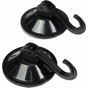 Benson Zuignaphaakjes - 2x - zwart - kunststof - draagkracht 2 kg