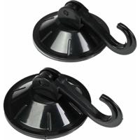 Benson Zuignaphaakjes - 2x - zwart - kunststof - draagkracht 2 kg