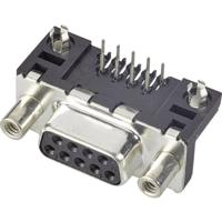 FCI D-SUB D09S13A4GX00LF D-sub female connector 90 ° Aantal polen: 9 Print 1 stuk(s)