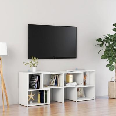 Tv-meubel 104x30x52 cm spaanplaat hoogglans wit
