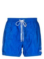 Balmain short de bain à logo imprimé - Bleu - thumbnail