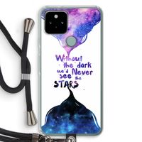 Stars quote: Pixel 5 Transparant Hoesje met koord