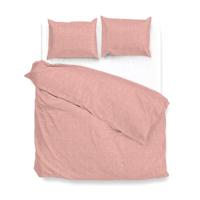 Dekbedovertrek Katoen Lino Shell Red Effen 260x200 Cm Zo!Home - Dekbed-Discounter.nl