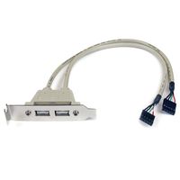 StarTech.com 2-poorts USB A vrouwelijke low-profile Slot Plate Adapter