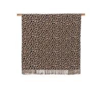 Sissy-Boy Bruine jacquard geweven sprei met leopard print (200x250)