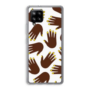 Hands dark: Samsung Galaxy A42 5G Transparant Hoesje