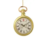 Decoris kersthanger glas klok bruin goud antiek