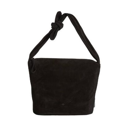 Fred de la Bretoniere suède schoudertas zwart Fred de la Bretoniere suède schoudertas zwart