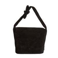 Fred de la Bretoniere suède schoudertas zwart - thumbnail