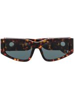 Linda Farrow lunettes de soleil Senna à effet écailles de tortue - Marron