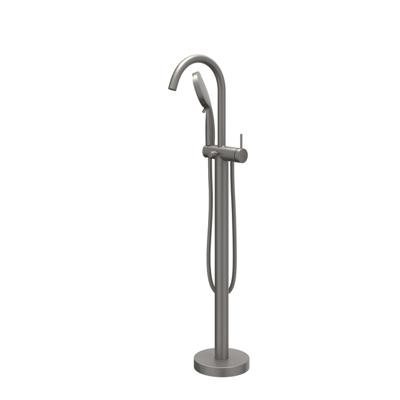 IVY Nexus Badthermostaatkraan - opbouw - cooltouch - met cascade uitloop - Geborsteld metal black PVD 6303056