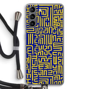 Majorelle Blue Print: Samsung Galaxy S21 Transparant Hoesje met koord
