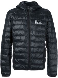 Ea7 Emporio Armani doudoune zippée à capuche - Noir