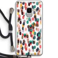 Tropical Dots: Samsung Galaxy S9 Transparant Hoesje met koord