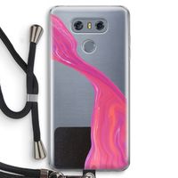 Paarse stroom: LG G6 Transparant Hoesje met koord