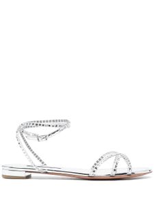 Aquazzura sandales à ornements en cristal - Argent