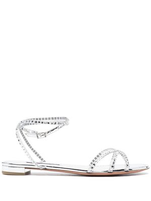 Aquazzura sandales à ornements en cristal - Argent