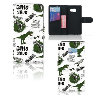 Telefoonhoesje | Met pasjeshouder | voor Samsung Galaxy A3 2017 Dinosaurus