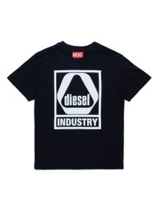 Diesel Kids t-shirt en coton à logo imprimé - Noir