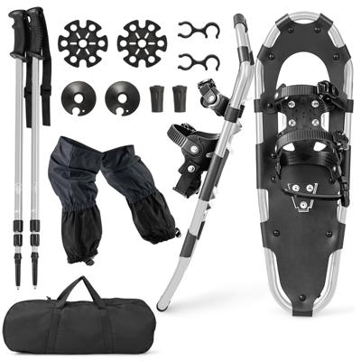 Veelzijdige Sneeuwschoenen-set 53 cm Ergonomische Sneeuwschoenen met Dubbel Ratelsysteem Zilver