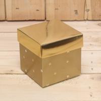 Bonbon doosjes - Chocolade doosje - Goud sterren KUBUS - 24 stuks