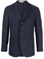 Boglioli blazer boutonné à motif de chevrons - Bleu