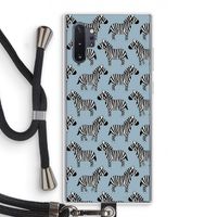 Zebra: Samsung Galaxy Note 10 Plus Transparant Hoesje met koord