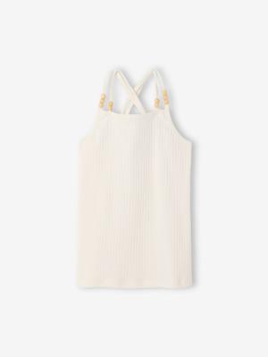 Fijne sweater met parels voor meisjes ecru