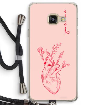 Blooming Heart: Samsung Galaxy A3 (2016) Transparant Hoesje met koord