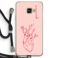 Blooming Heart: Samsung Galaxy A3 (2016) Transparant Hoesje met koord