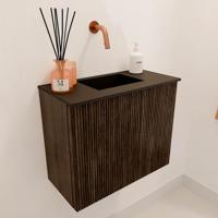 Toiletmeubel Mondiaz Joya | 50 cm | Meubelkleur Walnut | Faye wastafel Urban Midden | Zonder kraangat(en) Toiletmeubel Mondiaz Joya | 50 cm | Meubelkleur Walnut | Faye wastafel Urban Midden | Zonder kraangat(en)