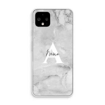 Ivory Marble: Pixel 4 Transparant Hoesje