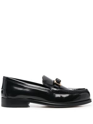 Sergio Rossi mocassins en cuir à boucle - Noir