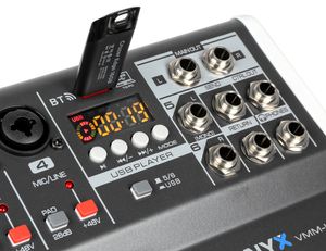 Vonyx VMM-K602 6-kanaals mixer met USB-interface