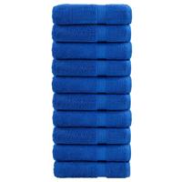 VidaXL Badhanddoeken solund 10 st 600 g/m² 100x150 cm blauw