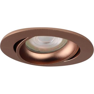 Spot Armatuur GU10 - Pragmi Apex Pro - GU10 Inbouwspot - Rond - Rosé Goud - Aluminium - Kantelbaar - Ø82mm