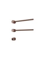 Hotbath &MORE set van 2 rails RARH50 ROUND 50 cm met separate schakelaar en inbouw element Geborsteld Koper PVD (RARH50-2BCP)