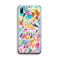 Watercolor Brushstrokes: Huawei P Smart (2019) Transparant Hoesje