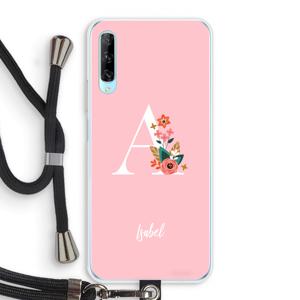 Pink Bouquet: Huawei P Smart Pro Transparant Hoesje met koord