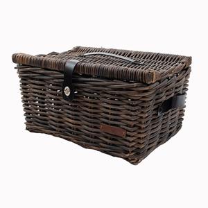 Picknickmand bakkersmand maat L, Zwart (47 x 36 x 26 cm)