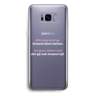 gij zijt ook iemand: Samsung Galaxy S8 Plus Transparant Hoesje