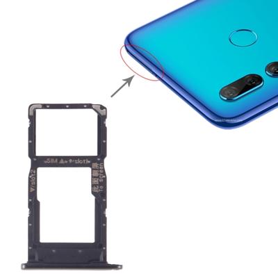 SIM-kaart lade + SIM-kaart lade/micro SD-kaart lade voor Huawei P Smart + 2019 (zwart)
